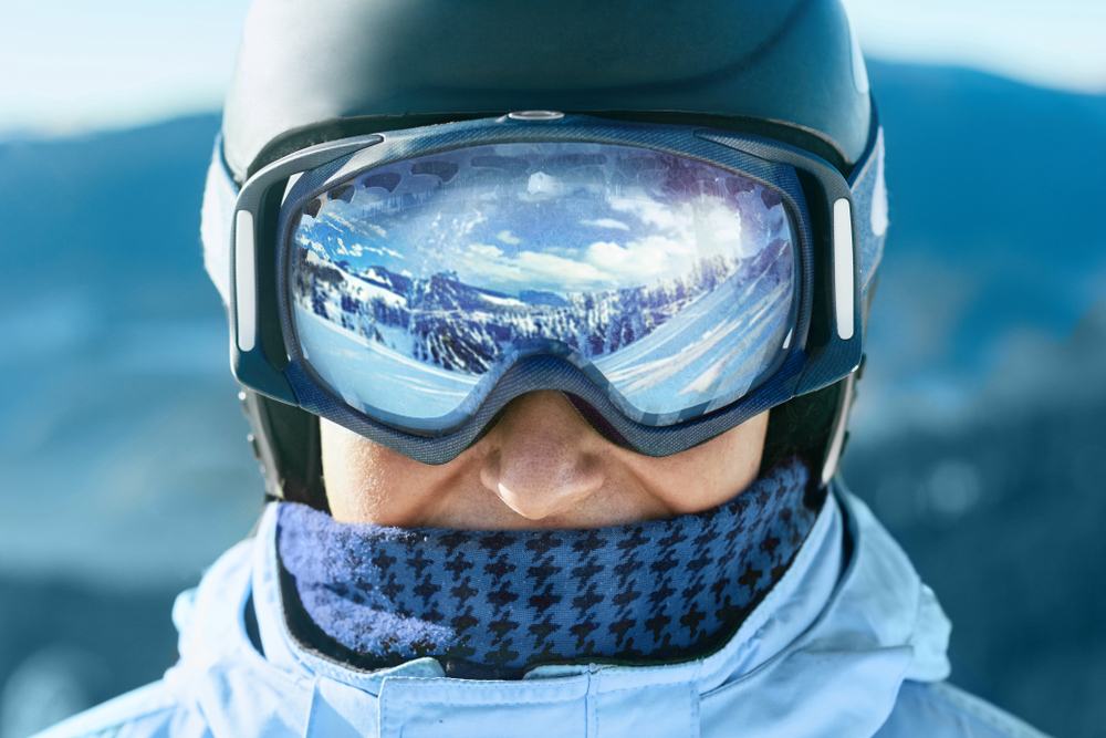 ski goggles ski helmet